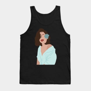 Woman at the beach 4 Tank Top